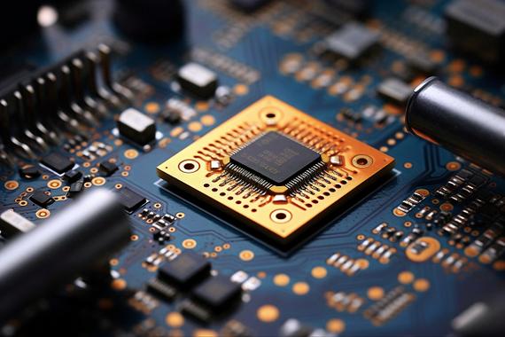 工业电子芯片细节电子元件